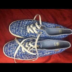 Blue white and gold Keds 8.5